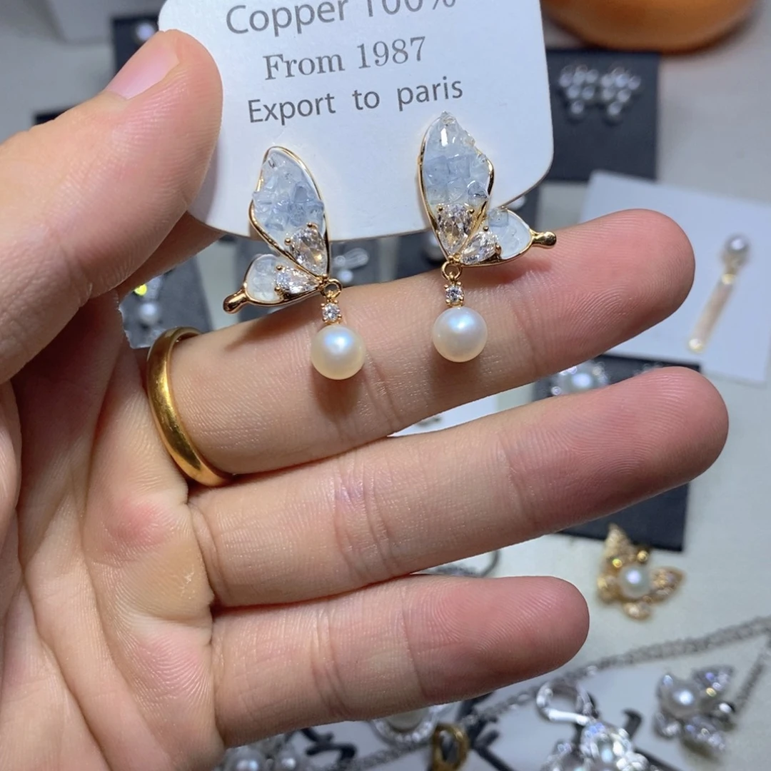 未镶嵌耳饰淡水珍珠