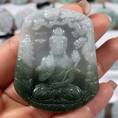 翡翠颈饰未镶嵌大势至菩萨福利