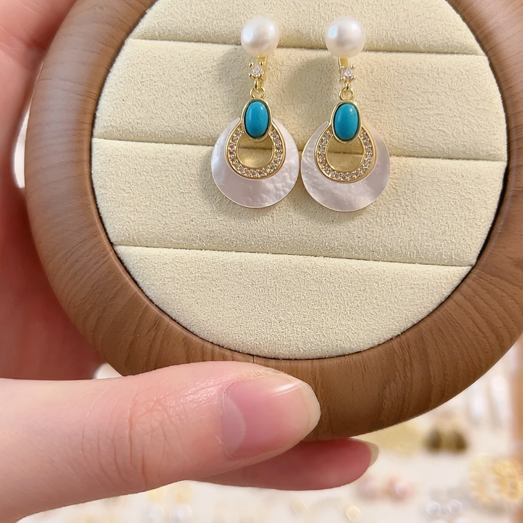 银S925镶嵌淡水珍珠原创手作