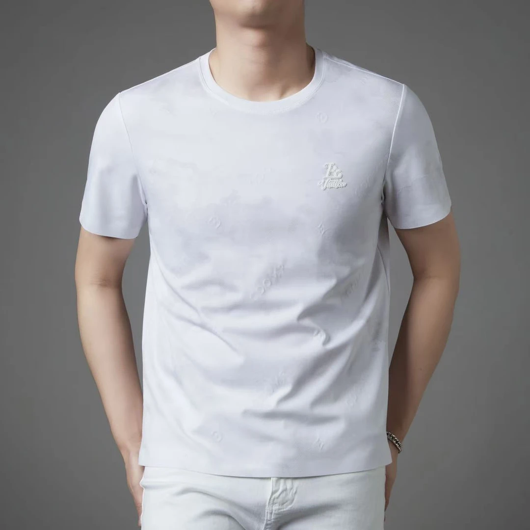 爆款男士透气印花压花双重工艺冰感凉爽舒适T恤
