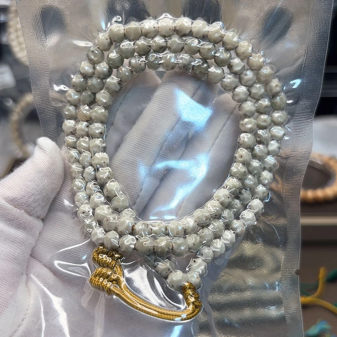 星月菩提吊坠高货石玉糯冰6*6手精工无相三分之二留白玉化小冰糖
