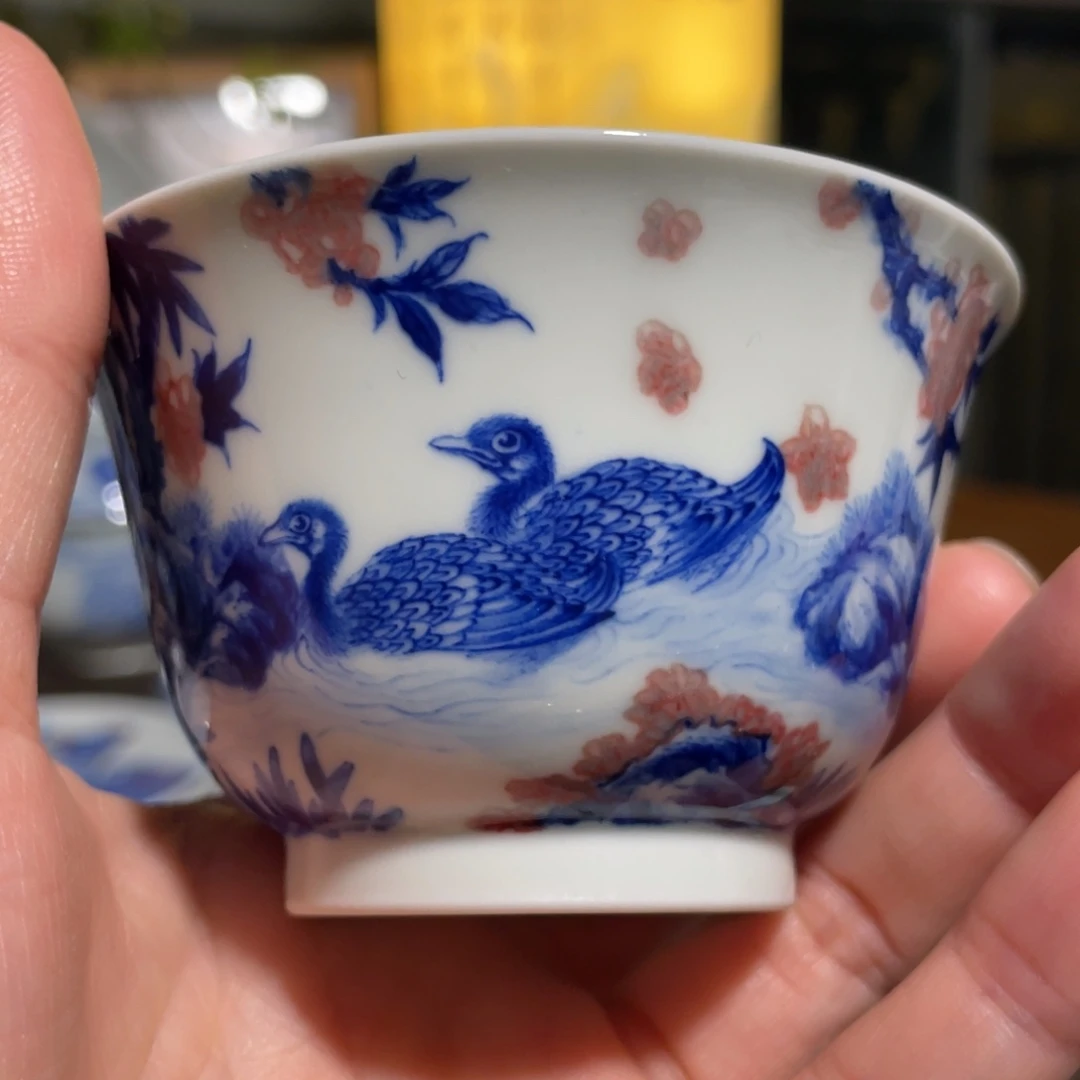 微瑕特价鸳鸯戏水杯杯