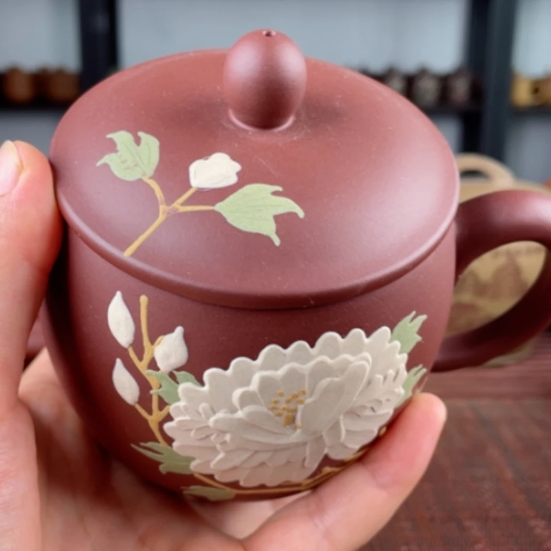 【闪购商品】茶杯紫砂宜兴原矿紫砂盖杯微瑕