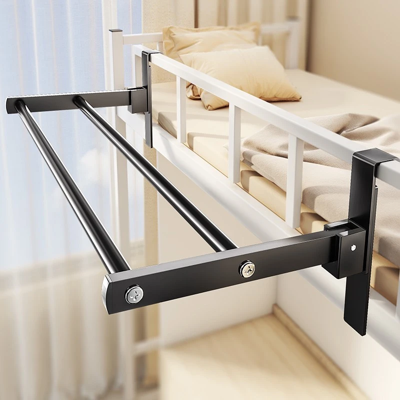 宿舍床边挂衣架床头置物架学生寝室晾衣架挂衣服神器上铺收纳层架