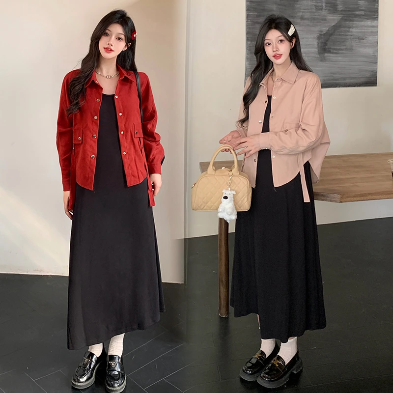 胖mm120-200斤显瘦连衣裙大码微胖显瘦遮肉2025春法式连衣裙 1516