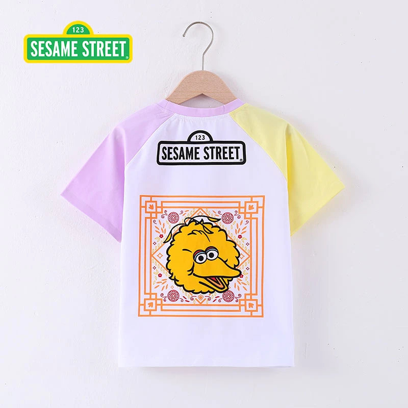 芝麻街中国风小中大童T恤短袖FS0185