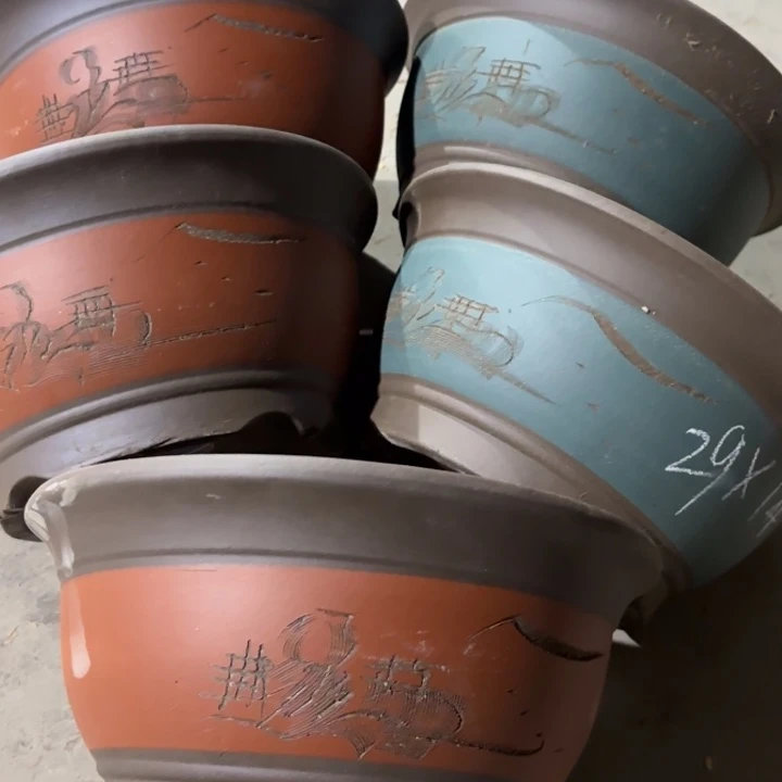 紫砂花盆100-5。 29-14。