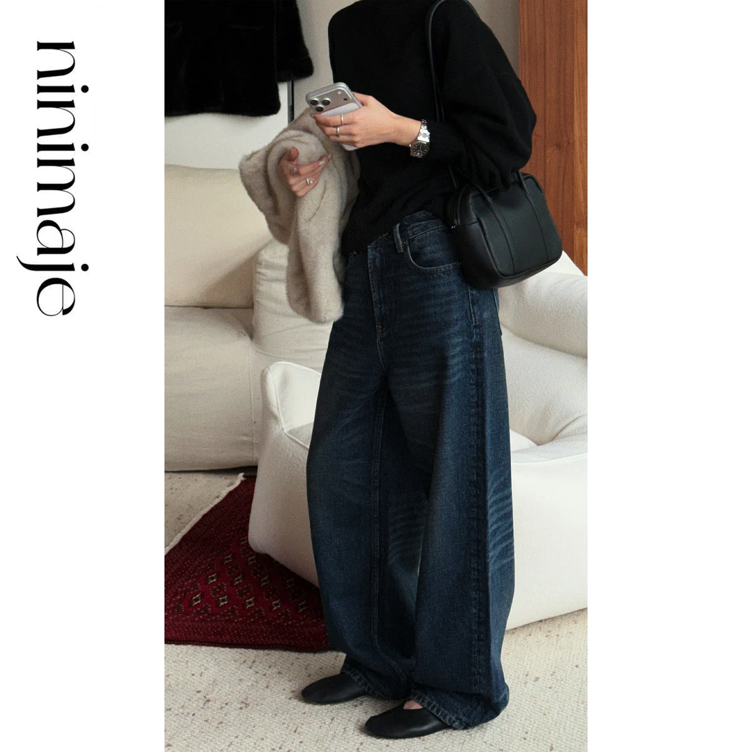 NanBeiBei 港都立体抓痕复古水洗做旧猫须牛 7880