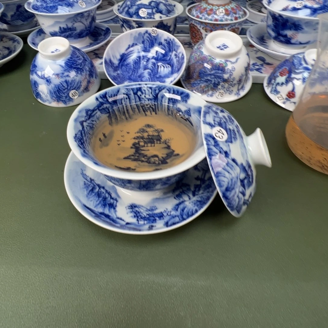 景德镇纯手工纯手绘茶具木木43