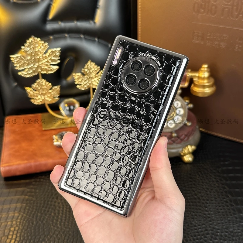 适用于华为Mate30Pro高档手机壳蛇皮纹高端轻薄防摔商务全包