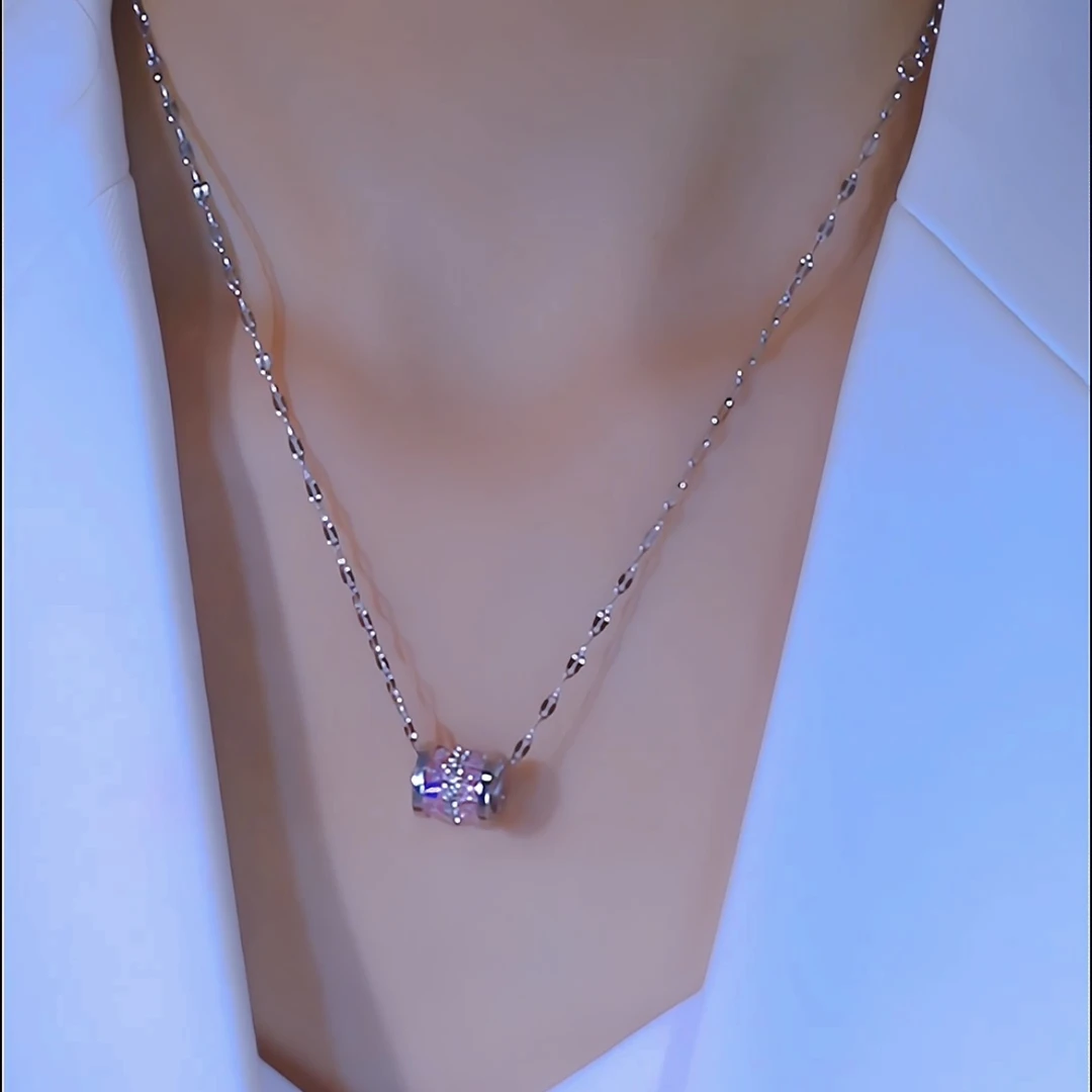 钛钢项链 新款紫气东来小蛮腰吊坠项链女款饰品锁骨链气质小众饰.