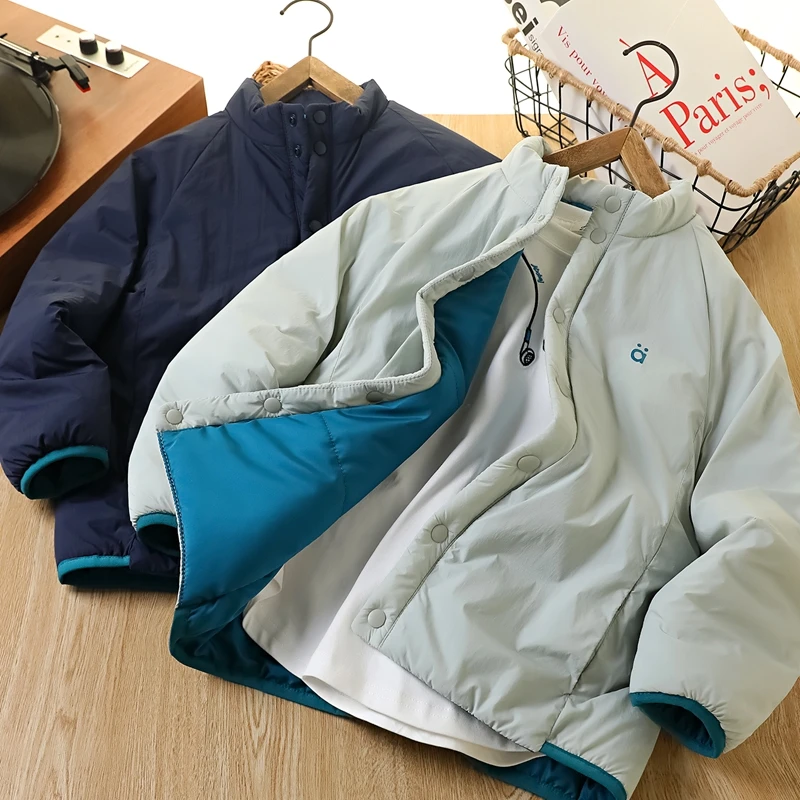 男童秋冬季新款珩棉小棉衣中大童儿童装轻薄柔软百搭棉衣外套6899