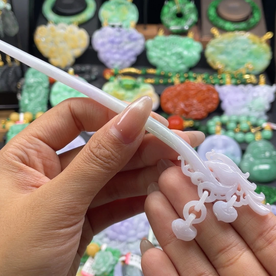 翡翠未镶嵌颈饰代编织