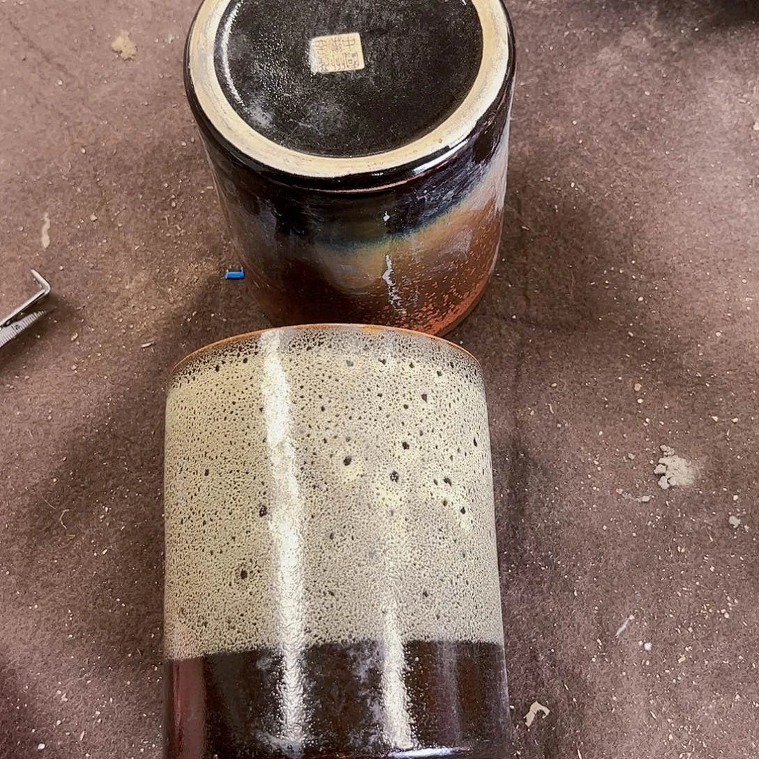 摆件，烧制问题都是正常的47磁州窑，到手两个，