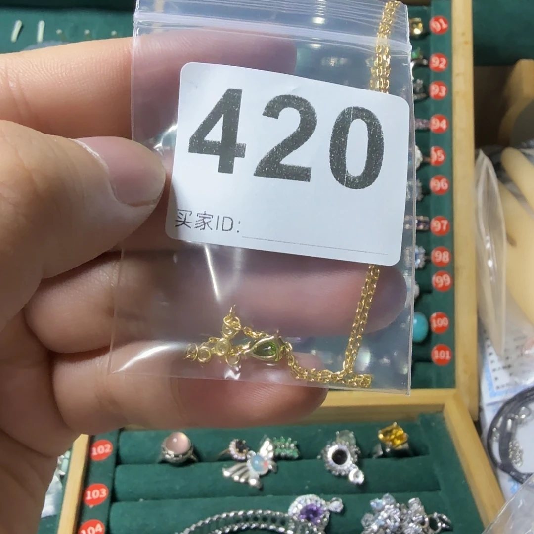 ****呀银S925镶嵌透辉石透辉石