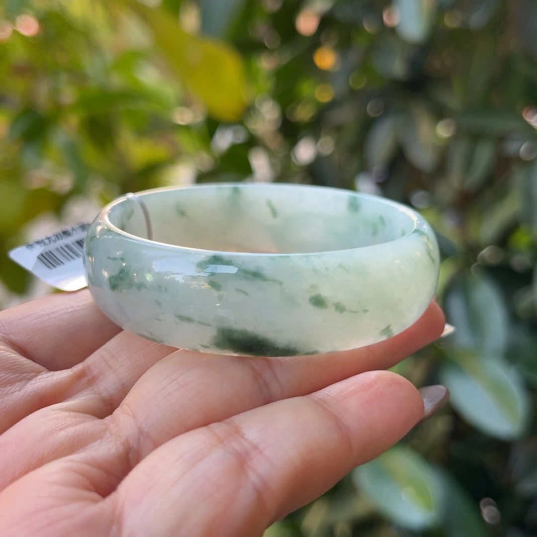 翡翠未镶嵌手镯52.5正圈