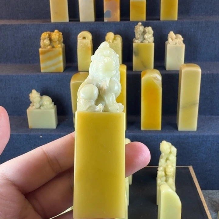 青田石过*龙青田封门青菜花黄