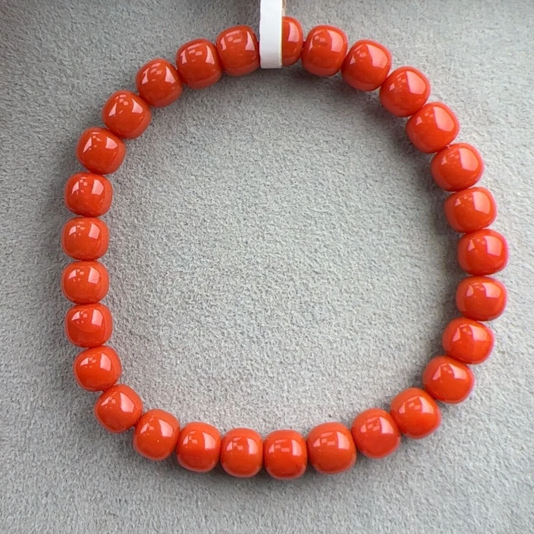 南红玛瑙（保山满肉老型手串7+）未镶嵌