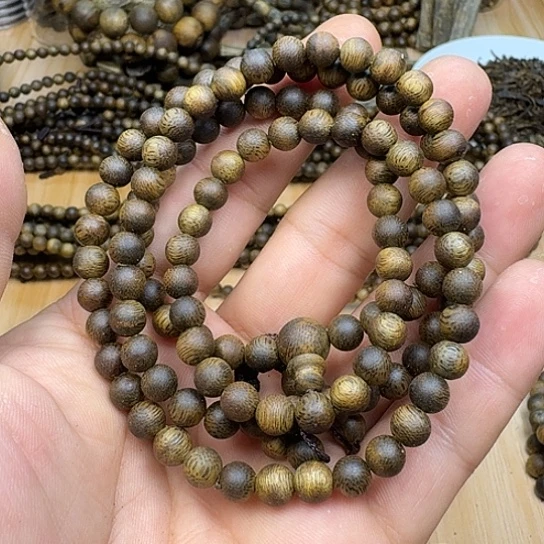 沉香碎屑沉香多圈圆珠珠06-13克➕