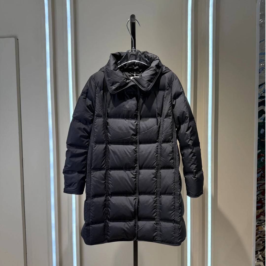 JIANKUAN 黑色 鸭绒 中长款 冬季羽绒服 B0-570 衣长87