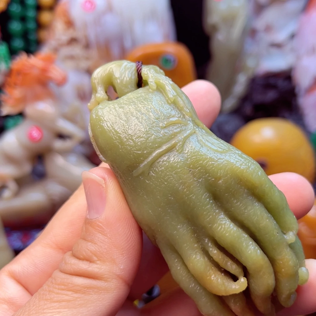 寿山石佛手手玩件