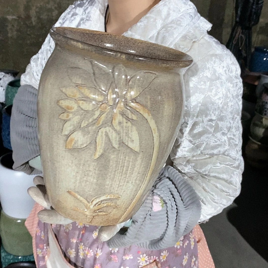 紫砂花盆正品四个