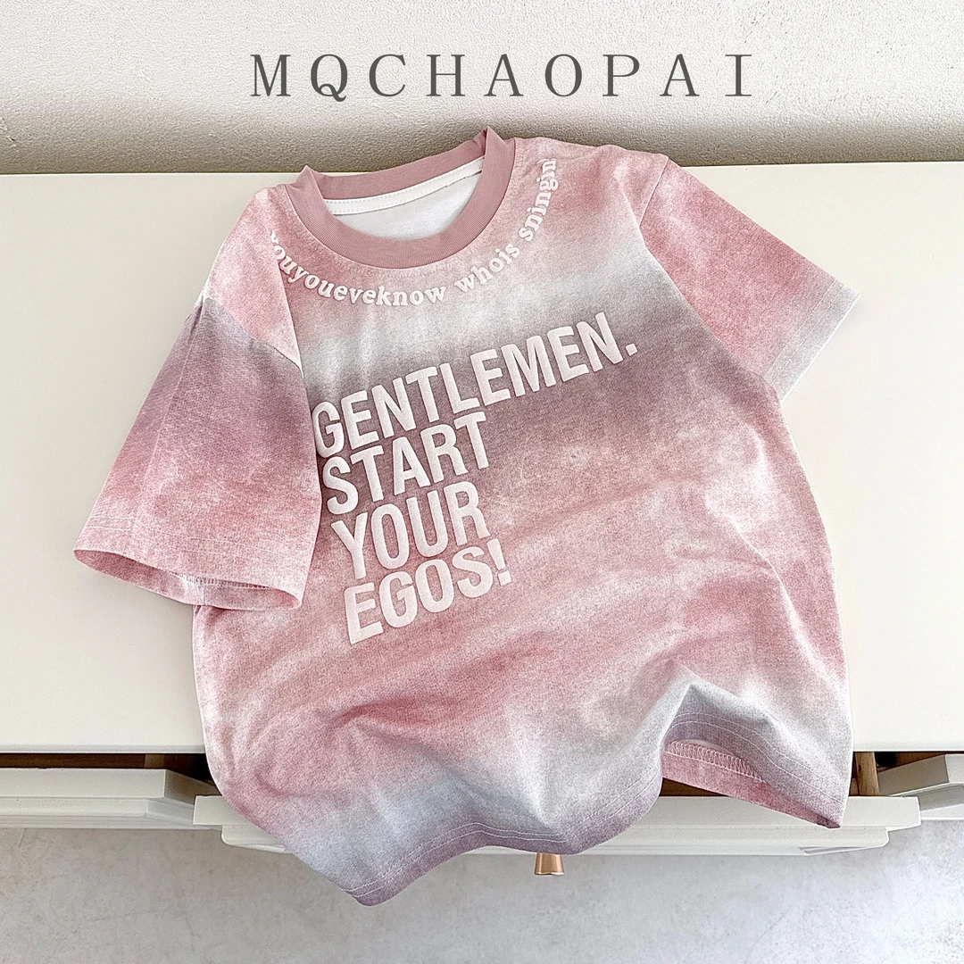 上衣2025新款卡通短袖T恤时尚宽松百搭夏季洋气儿童