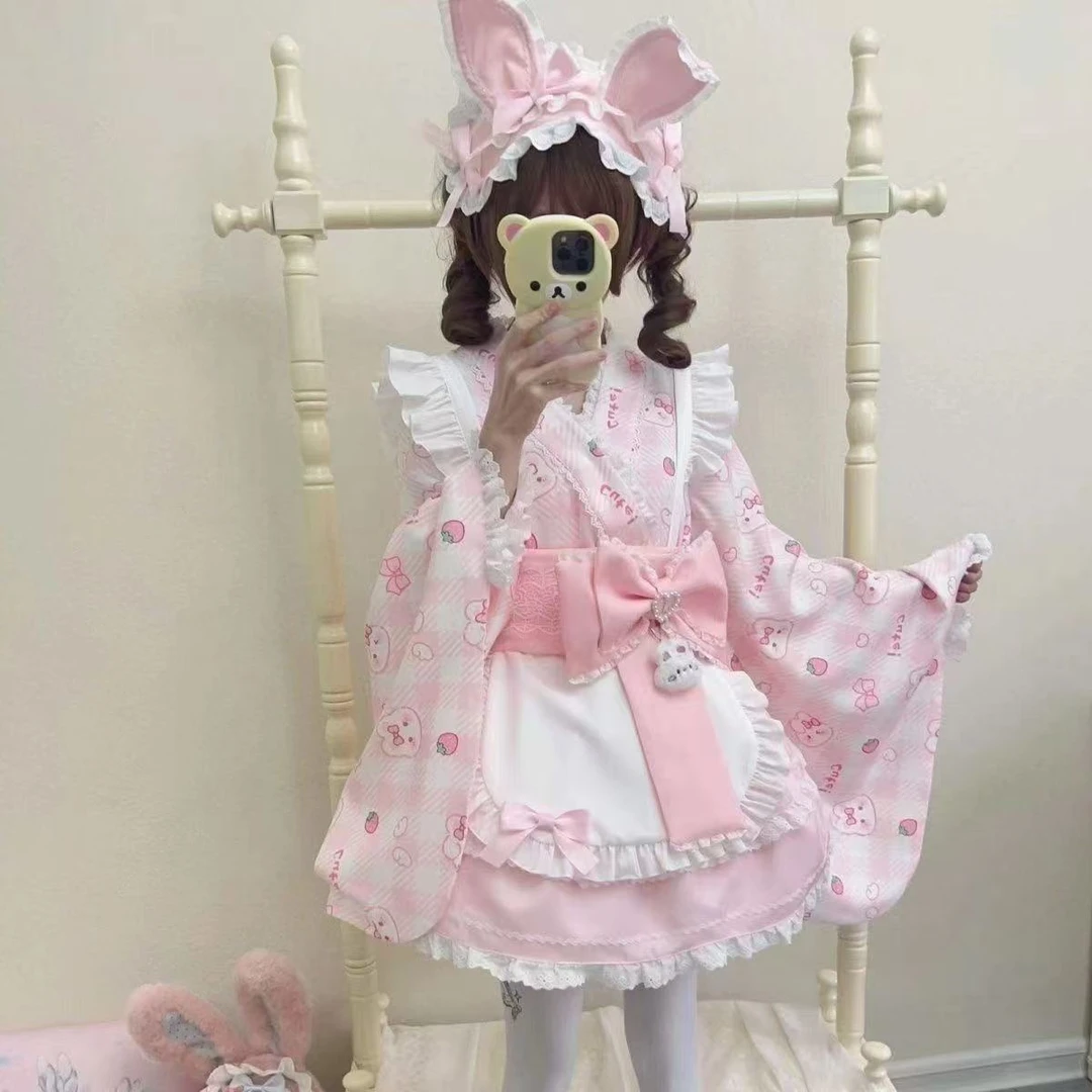可爱套装和风Lolita洛丽塔女仆动漫日系长款cos