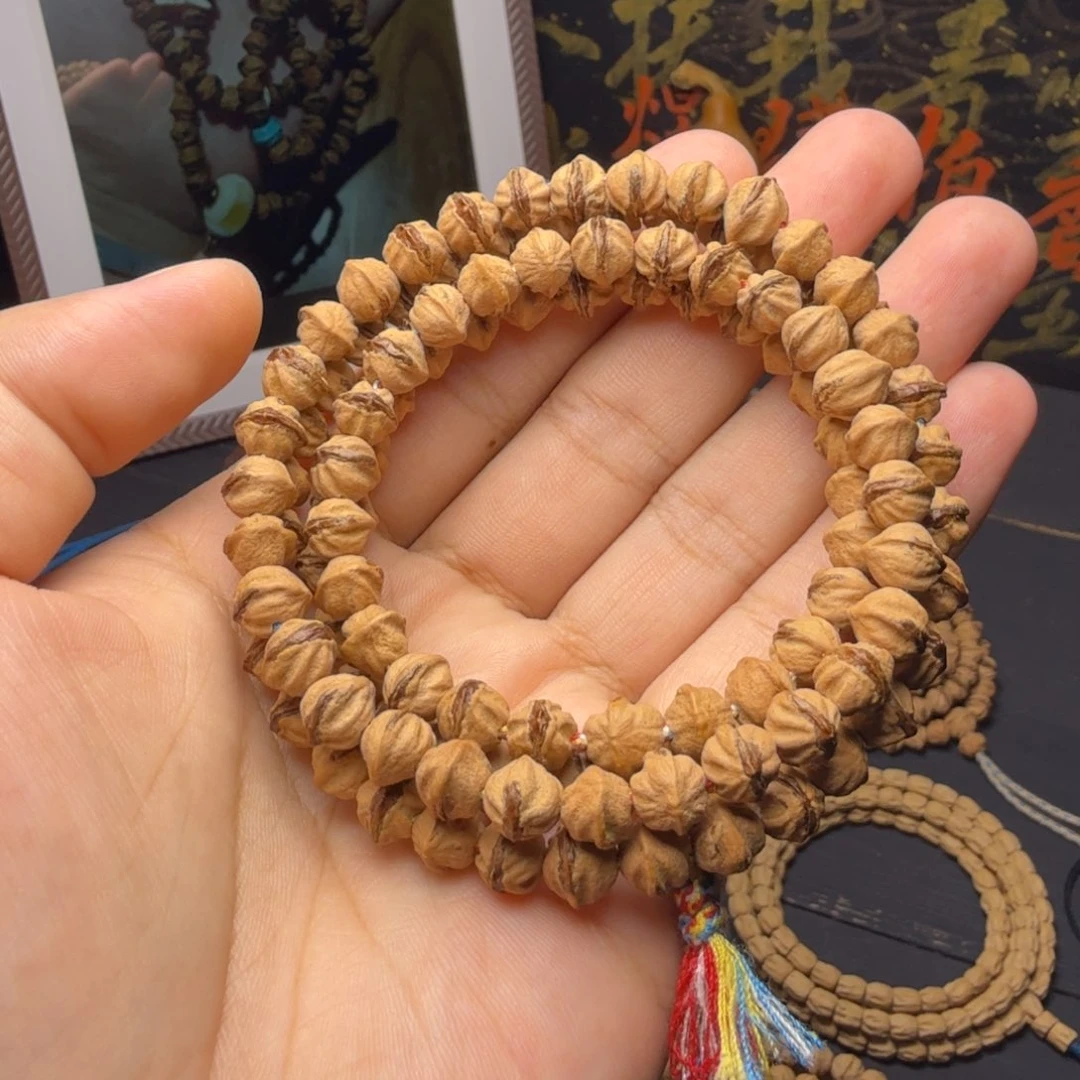 柏香籽/百香籽吊坠红芽原桩横打