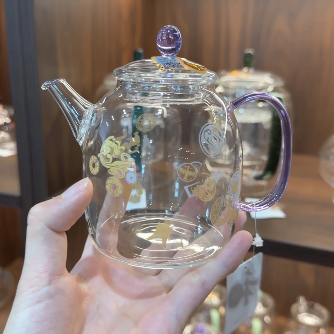 禾器宴臣壶瑞币纹浅紫色