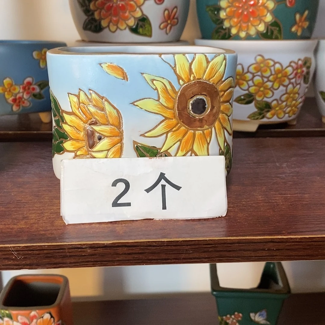 红陶韩式多肉植物花盆