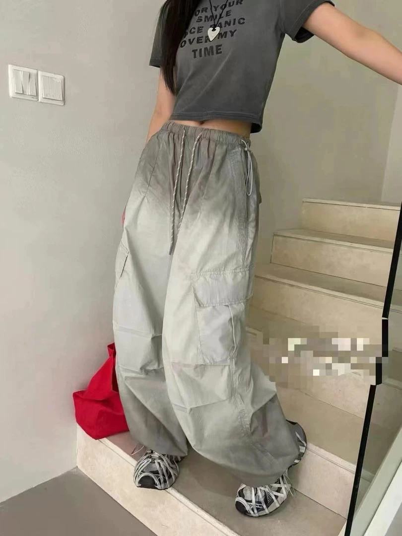 【KEMI】2025夏季时尚上新潮流欧版晕染工装裤25-8699