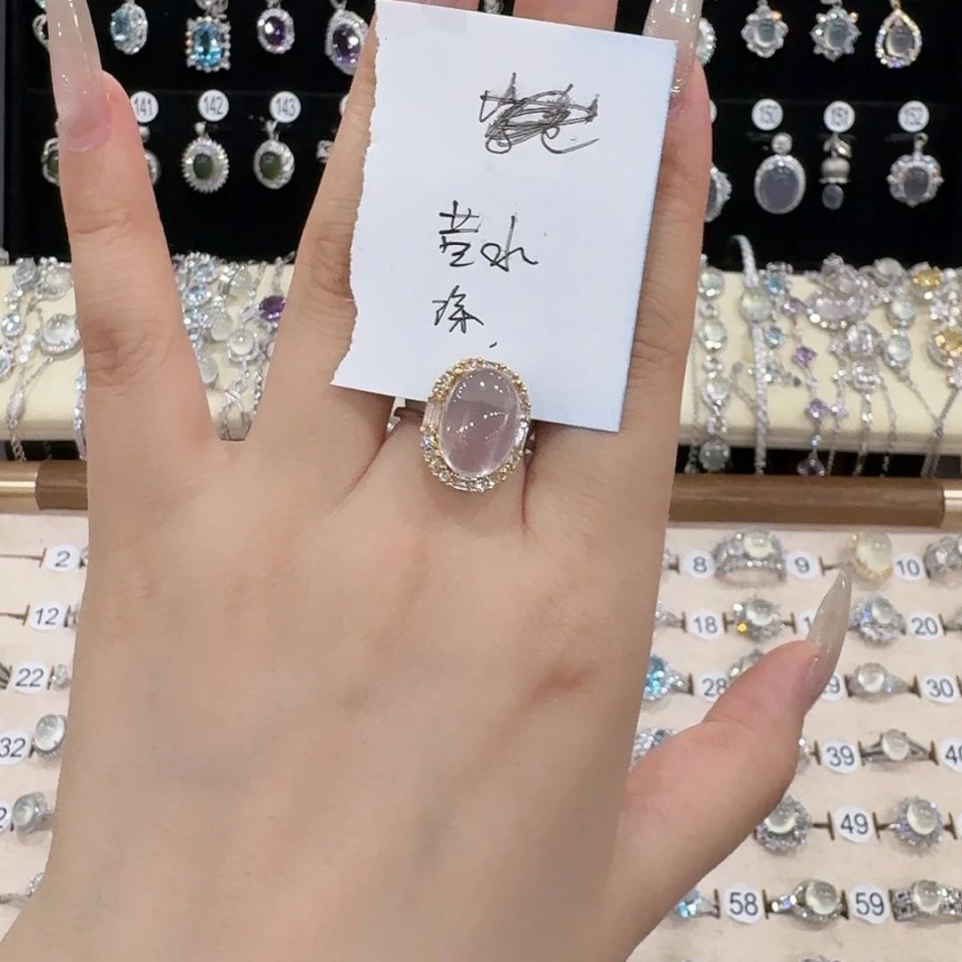 可***乐黄晶戒指银S925镶嵌