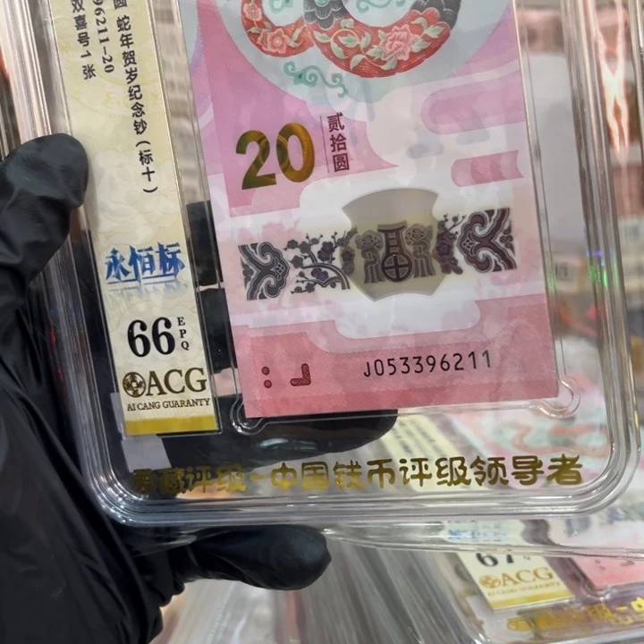 塑料爱藏66分蛇钞标十大学号053396211