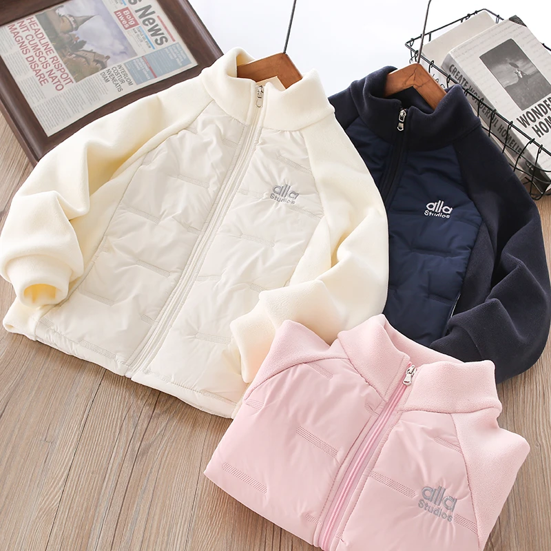 儿童奥粒绒棉服上衣外套校服神器秋冬季男女童外穿帅气休闲潮流