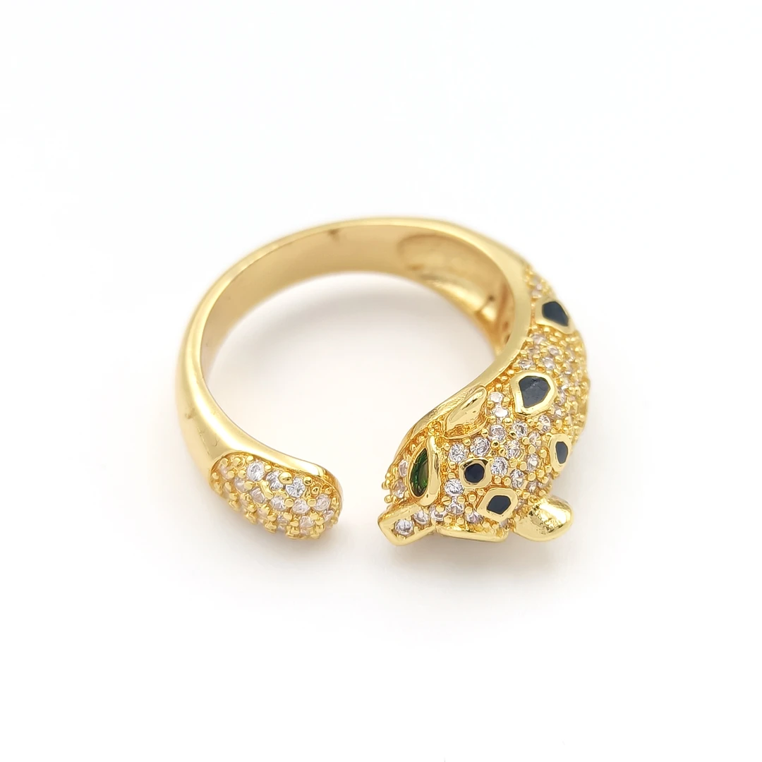 铜合金合成锆石戒指 L4JNX-32709 戒指欧美经典轻奢气质简约精致