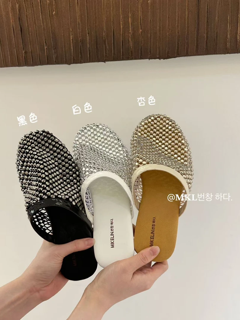 “THE MIKELIN”主推韩版时尚百搭简约新款爆款日常女鞋拖鞋#6833−1