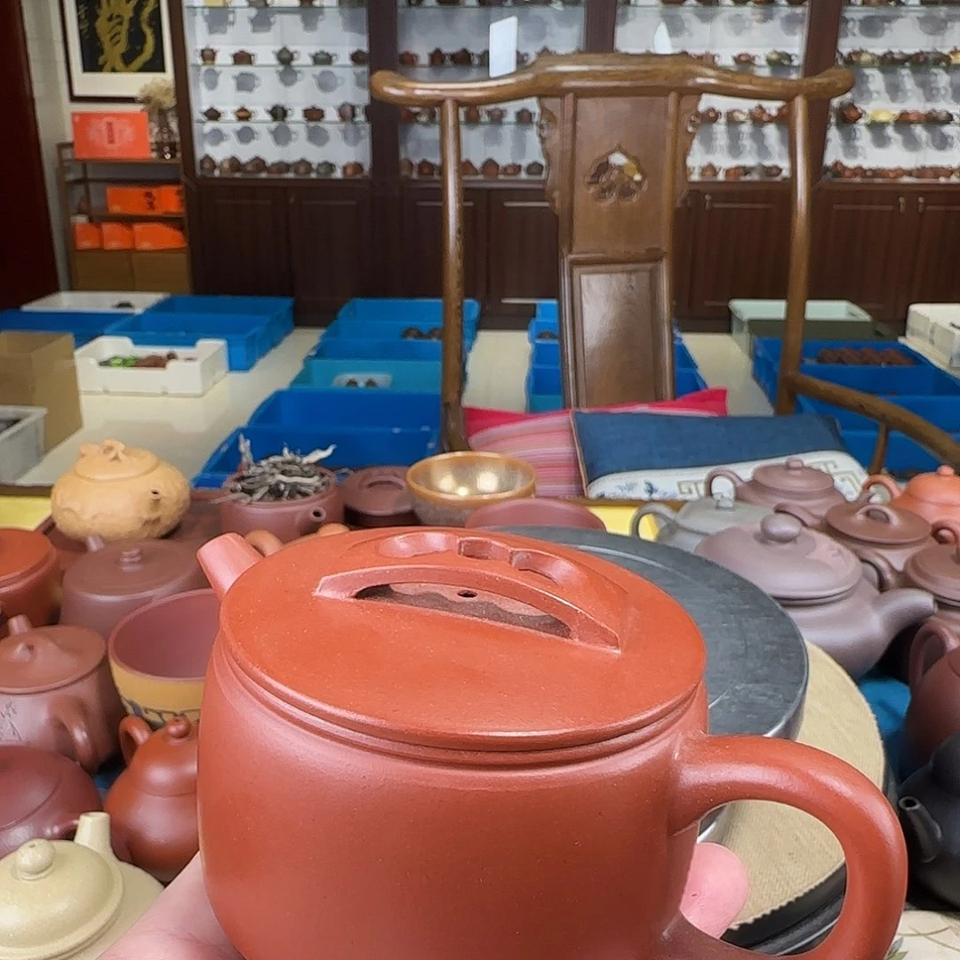 紫砂茶壶汉瓦红皮龙