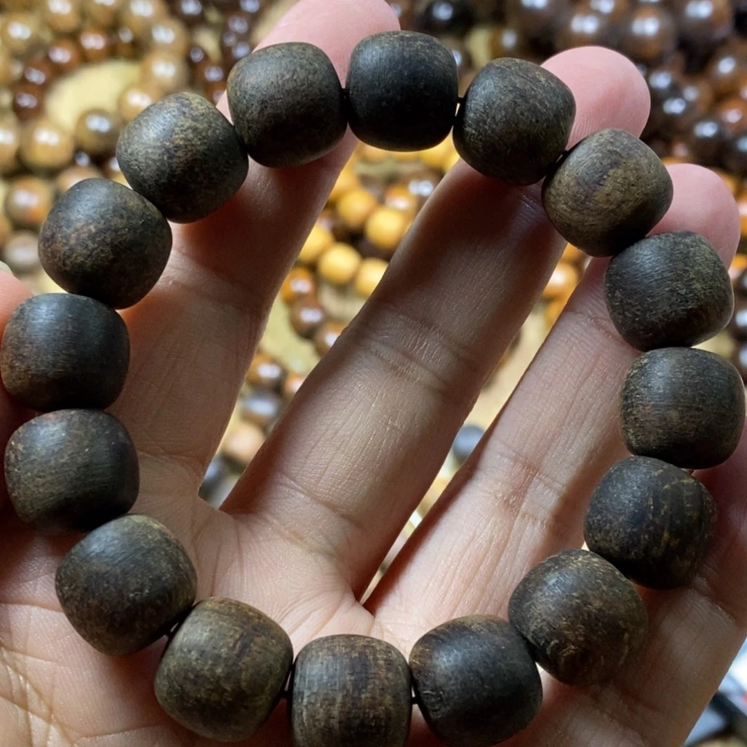 ****芦贡木墨绿粗抛满龙鳞1314印贡