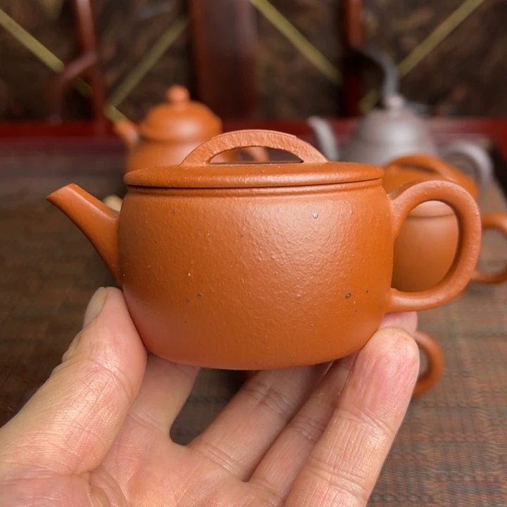 茶壶紫砂黄龙山朱泥、生砂半手工