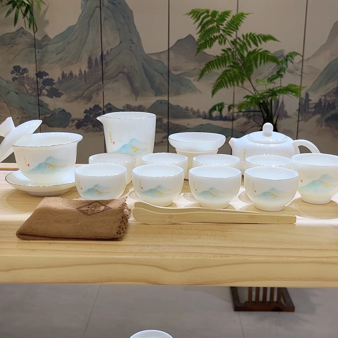 【都彩】日照金山羊脂玉瓷16头