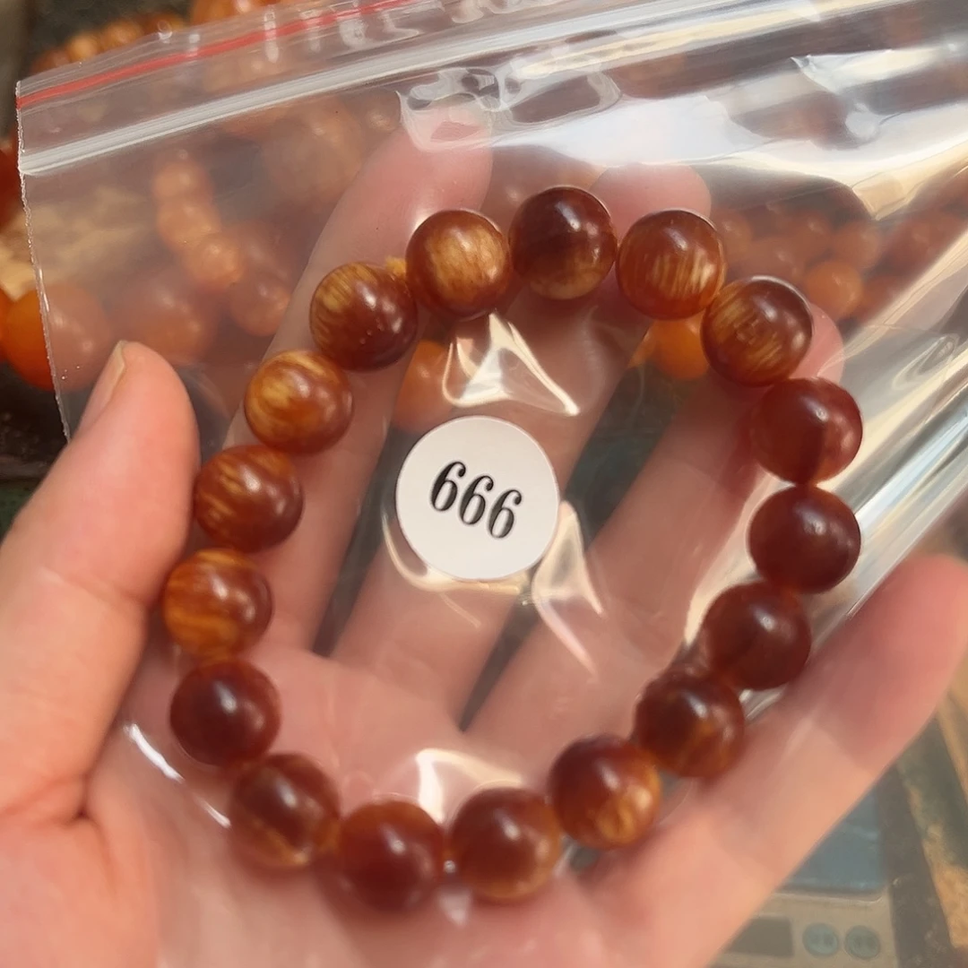 松木（琥珀木）手串/手链666树根1.2红油