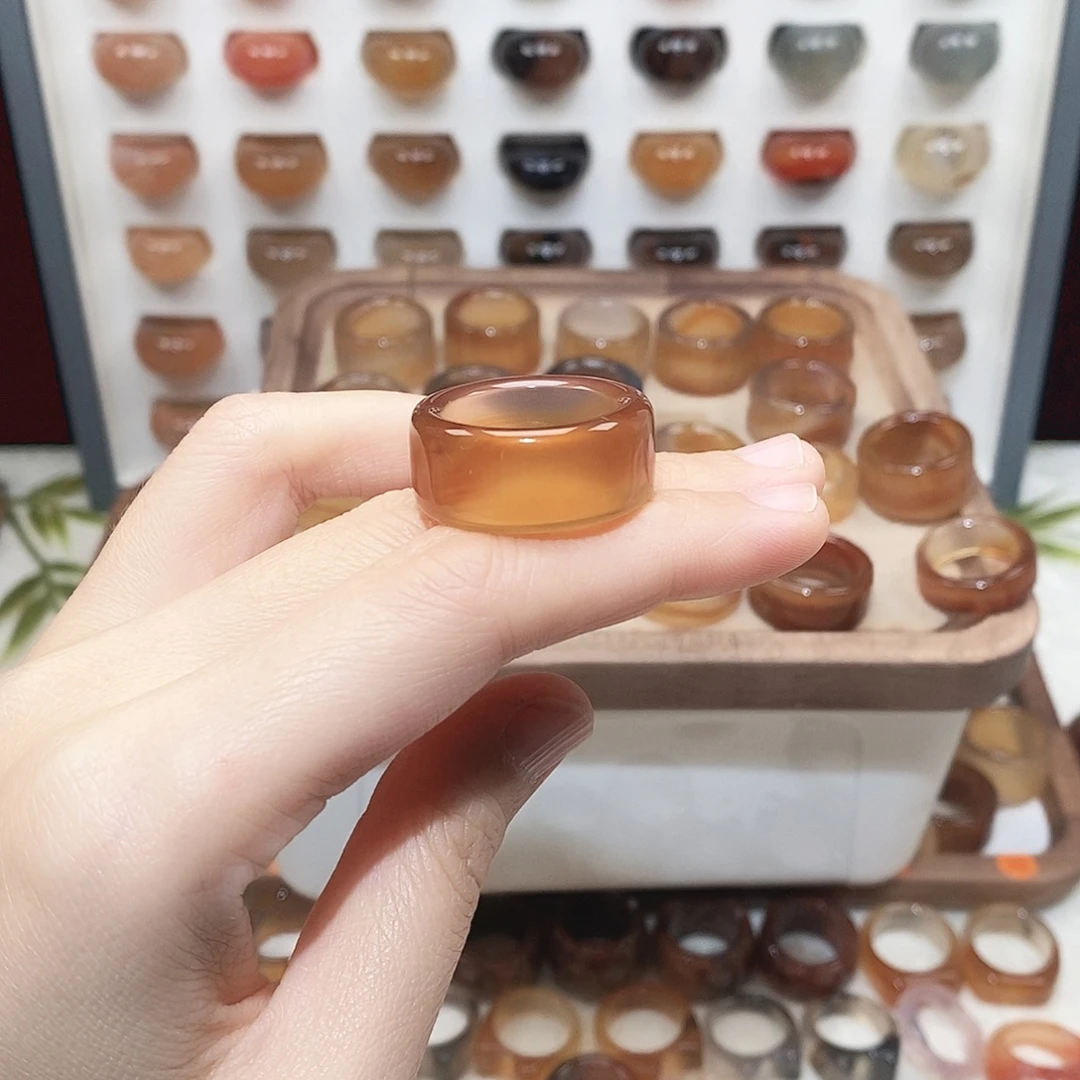 好***连玛瑙/玉髓未镶嵌戒指港21