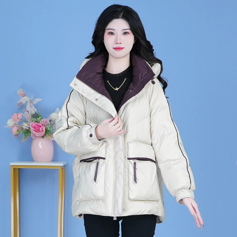 俞兆林2024新款秋冬羽绒服时尚洋气宽松保暖加厚休闲显瘦保暖外套