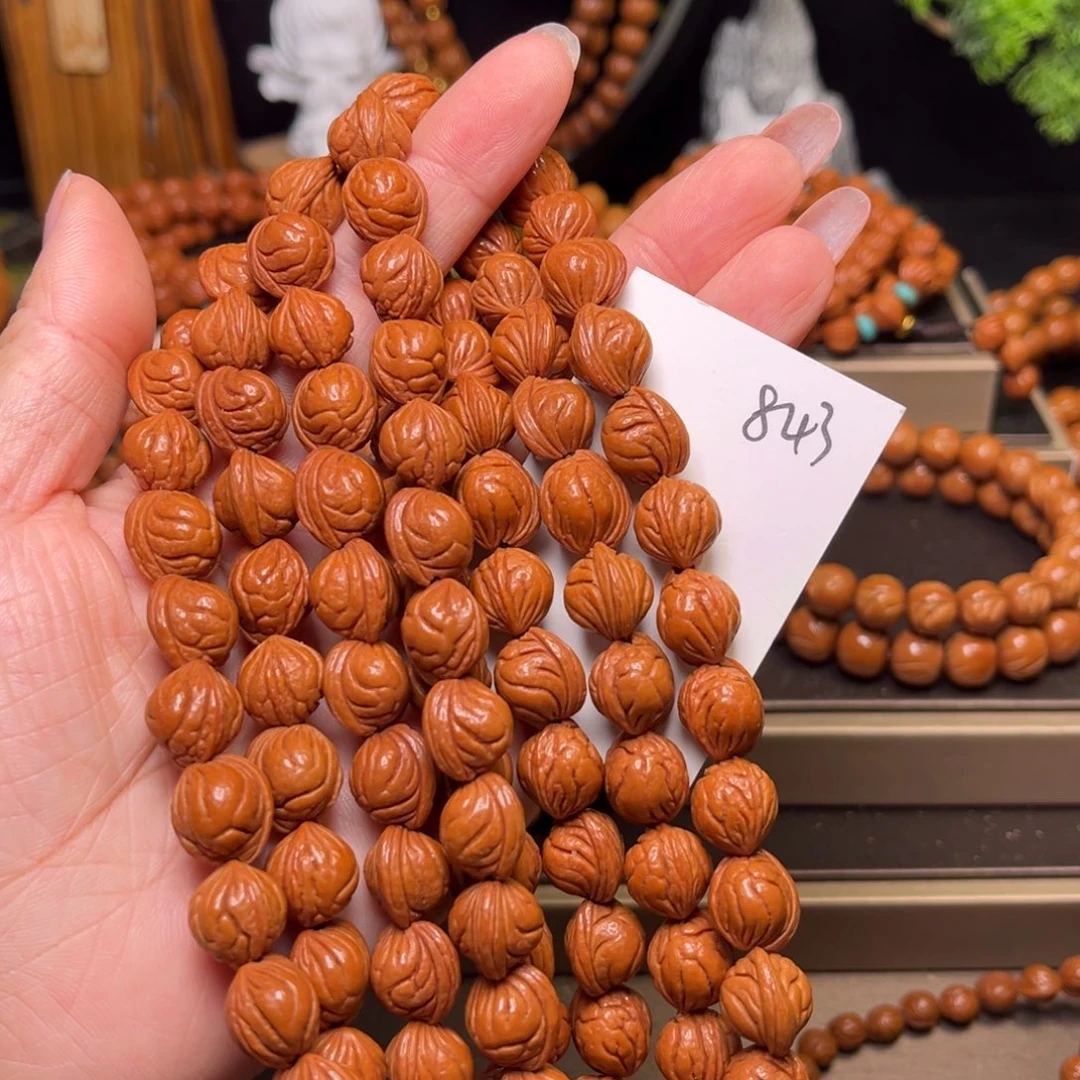 手串桃核野生籽玉龙脊小龙纹11精品无修108脖挂