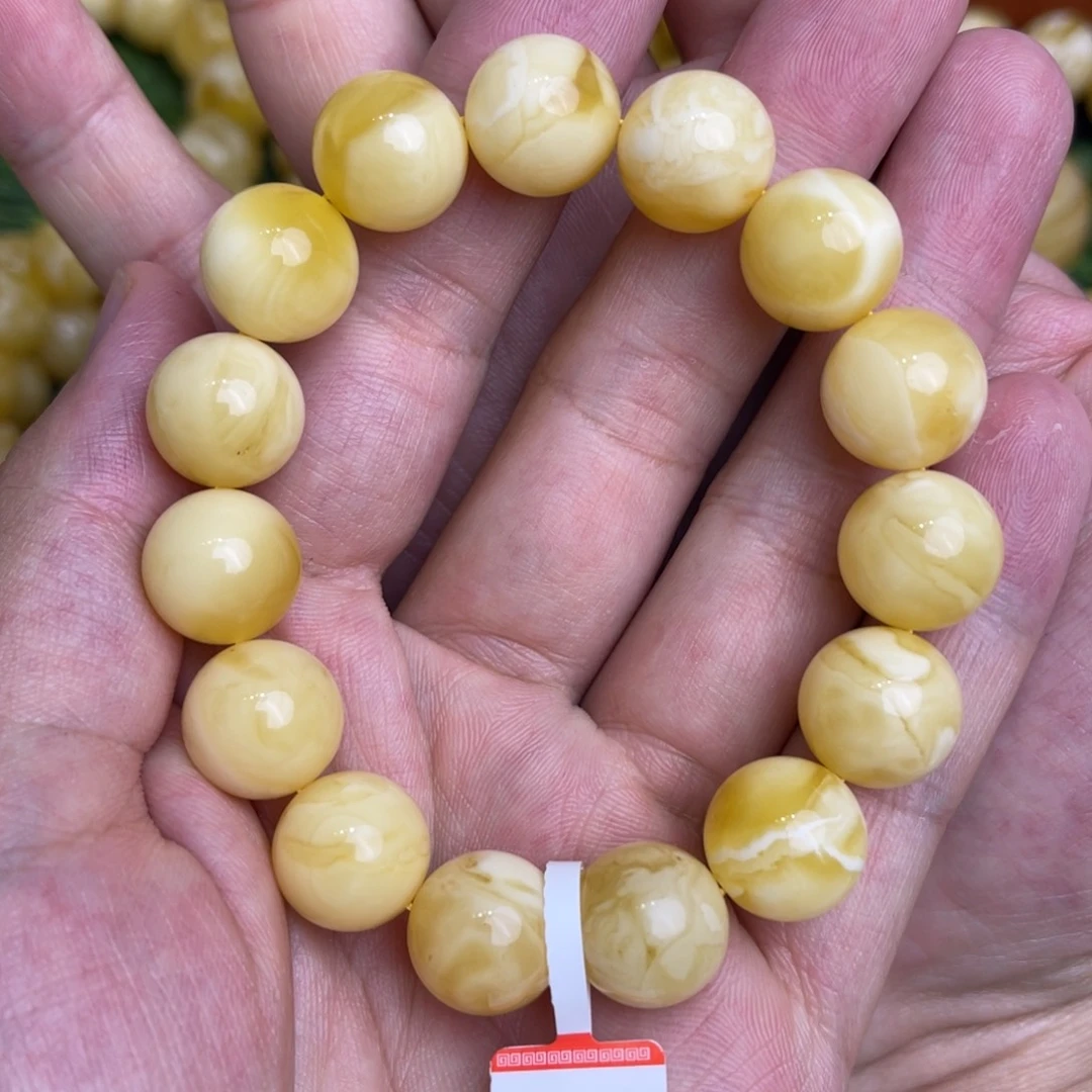 手链琥珀未镶嵌蜜蜡卡14.2微瑕