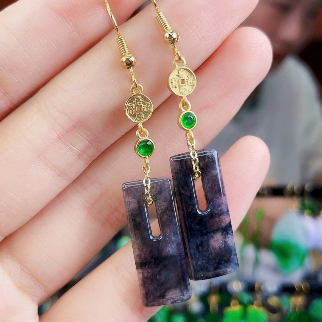 翡翠未镶嵌耳饰饰品