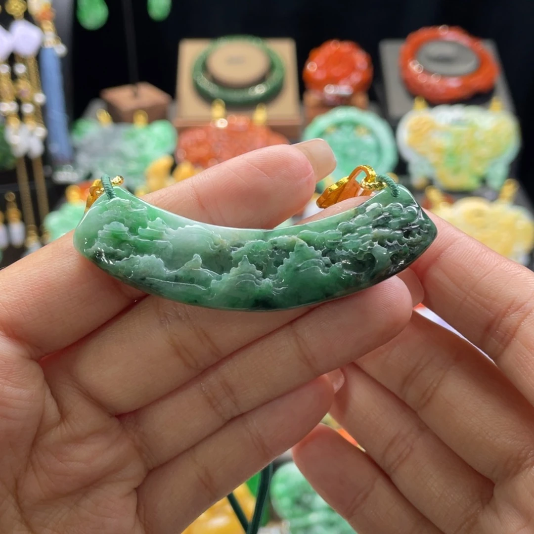 翡翠颈饰未镶嵌代编织