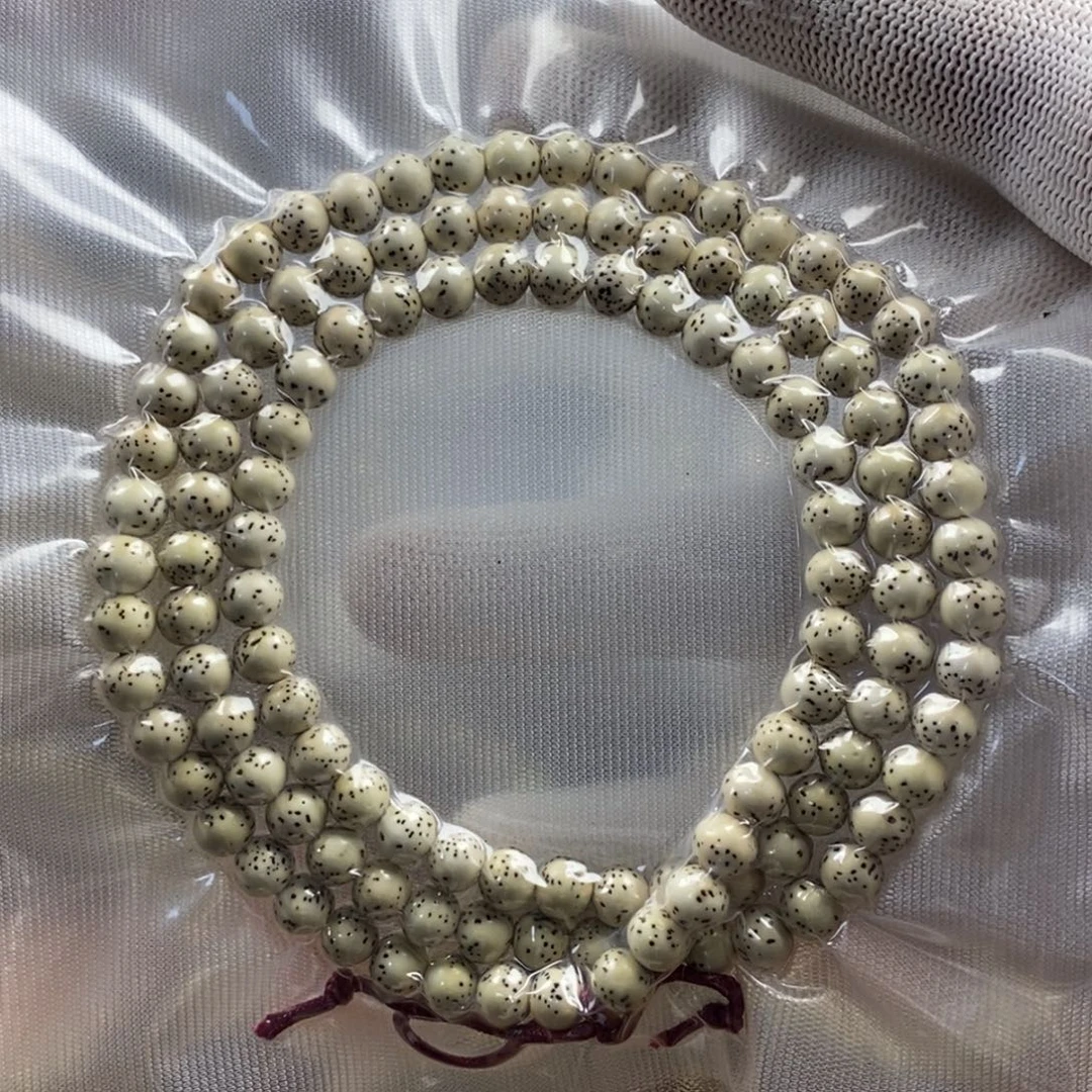 星月菩提吊坠原生态顺白圆珠