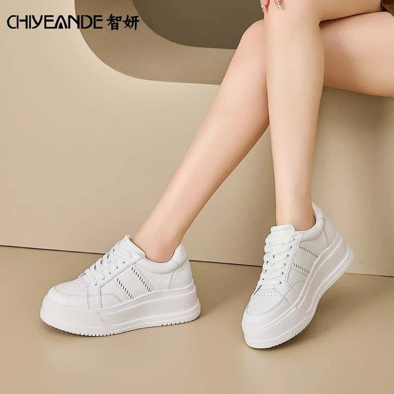 厚底小白鞋女款2025新款夏季薄款透气网红爆款百搭休闲鞋25036